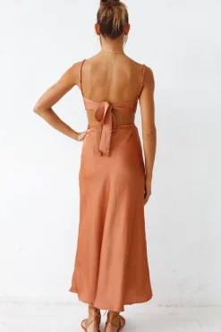 Formal Dresses|Bridesmaid Dresses>Hello Molly Burning Stars Maxi Dress Rust