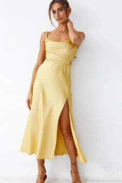 Formal Dresses|Bridesmaid Dresses>Hello Molly Burning Stars Maxi Dress Yellow