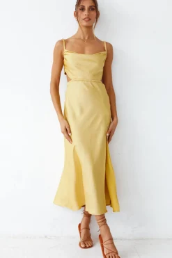 Formal Dresses|Bridesmaid Dresses>Hello Molly Burning Stars Maxi Dress Yellow