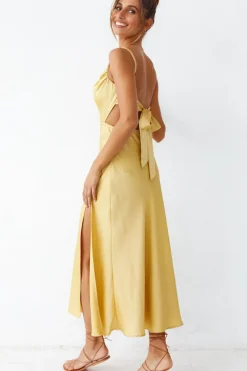 Formal Dresses|Bridesmaid Dresses>Hello Molly Burning Stars Maxi Dress Yellow