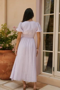 Vacation Dresses|Brunch Dresses>Hello Molly Busy Bee Maxi Dress Lilac