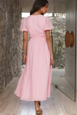 Vacation Dresses|Date Night Dresses>Hello Molly Busy Bee Maxi Dress Pink