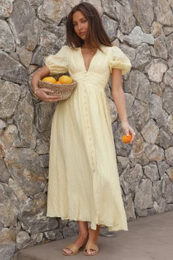 Bump Friendly|Casual Dresses>Hello Molly Busy Bee Maxi Dress Yellow