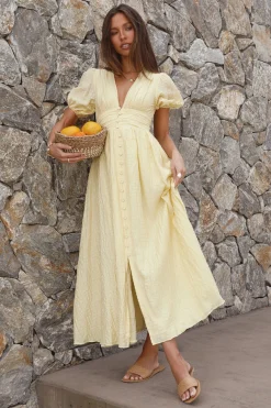 Bump Friendly|Casual Dresses>Hello Molly Busy Bee Maxi Dress Yellow