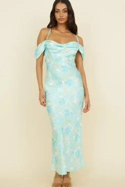 Cocktail Dresses|Multipattern Dresses>Hello Molly Busy Dancing Maxi Dress Green