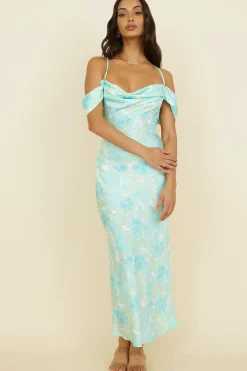 Cocktail Dresses|Multipattern Dresses>Hello Molly Busy Dancing Maxi Dress Green