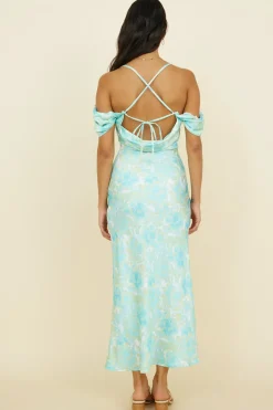 Cocktail Dresses|Multipattern Dresses>Hello Molly Busy Dancing Maxi Dress Green
