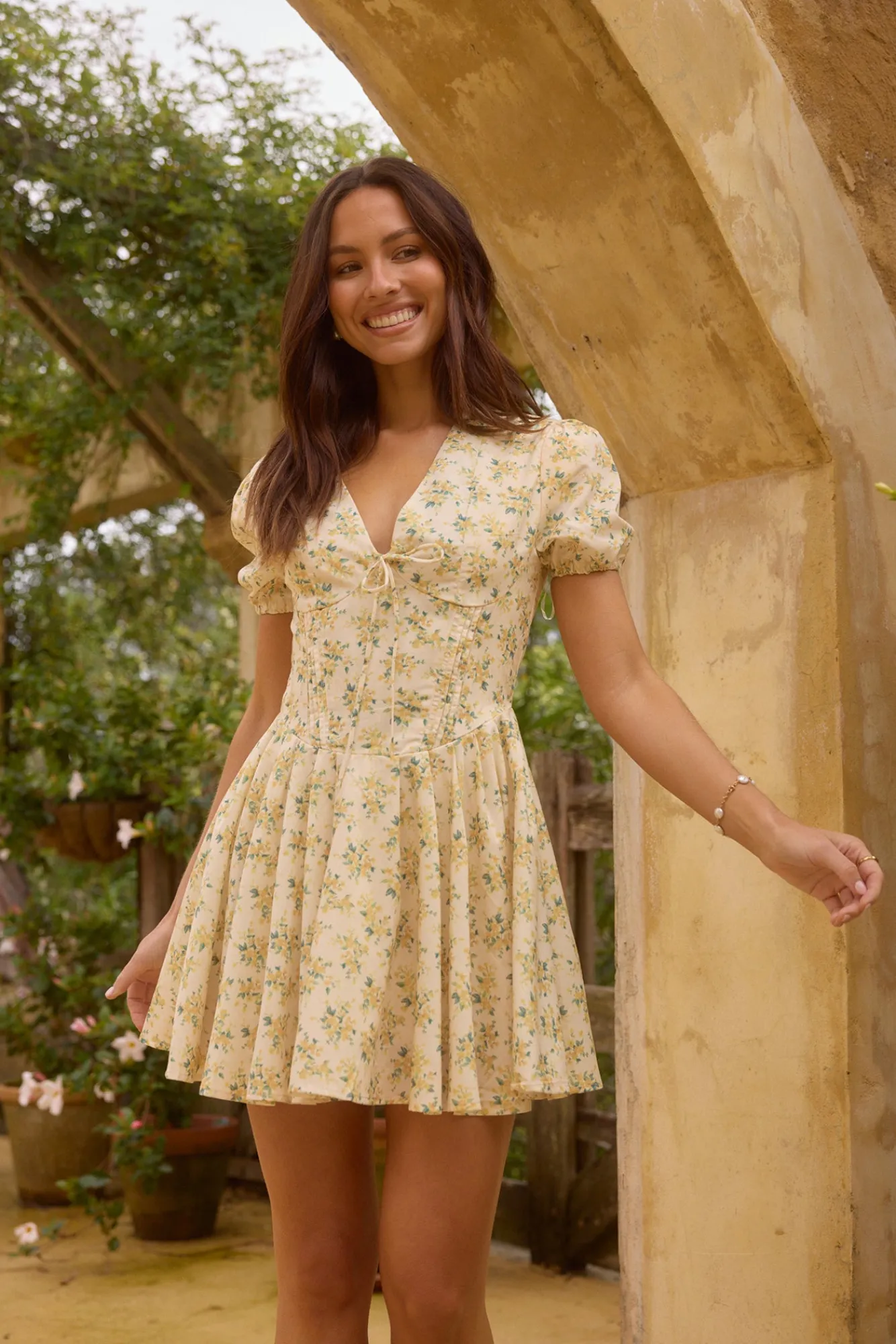 Brunch Dresses|Casual Dresses>Hello Molly Butter Cup Mini Dress yellow