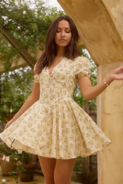 Brunch Dresses|Casual Dresses>Hello Molly Butter Cup Mini Dress yellow