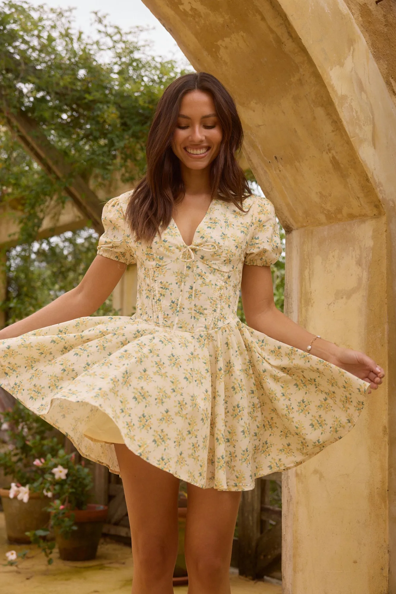 Brunch Dresses|Casual Dresses>Hello Molly Butter Cup Mini Dress yellow
