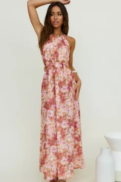 Vacation Dresses|Spring Break Dresses>Hello Molly By The Breakwater Maxi Dress Brown