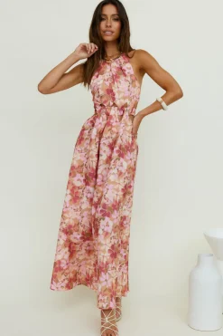 Vacation Dresses|Spring Break Dresses>Hello Molly By The Breakwater Maxi Dress Brown