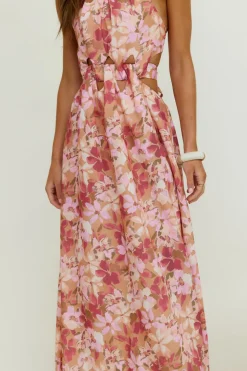 Vacation Dresses|Spring Break Dresses>Hello Molly By The Breakwater Maxi Dress Brown