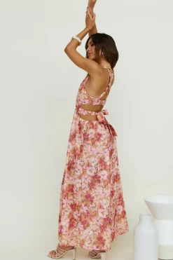 Vacation Dresses|Spring Break Dresses>Hello Molly By The Breakwater Maxi Dress Brown