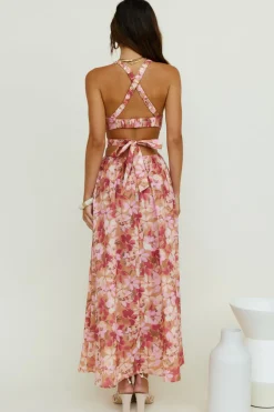 Vacation Dresses|Spring Break Dresses>Hello Molly By The Breakwater Maxi Dress Brown