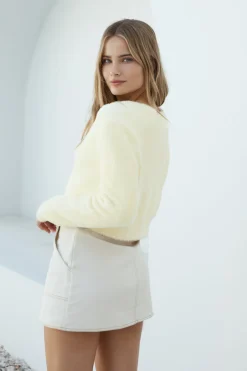 Cardigans|Long Sleeve>Hello Molly By The Fire Cardigan Yellow