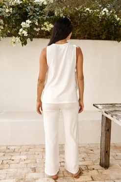 Two-Piece Pants Set>Hello Molly By The Fire Set White