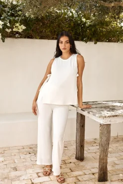 Two-Piece Pants Set>Hello Molly By The Fire Set White