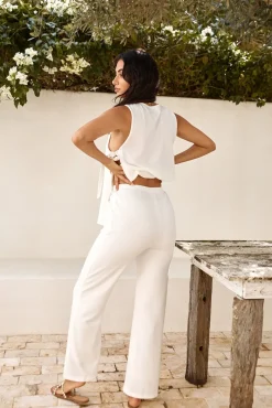 Two-Piece Pants Set>Hello Molly By The Fire Set White