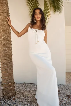 Vacation Dresses|Spring Break Dresses>Hello Molly Cabana Bliss Maxi Dress White