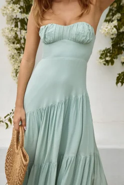 Vacation Dresses|Brunch Dresses>Hello Molly Calm And Collected Maxi Dress Sage