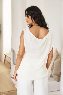 Tank Tops And Singlets|Cropped>Hello Molly Calming Breeze Tank Top Beige