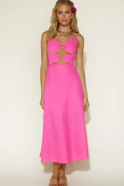 Cocktail Dresses|Summer Dresses>Hello Molly Cancel My Plans Maxi Dress Pink