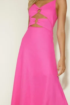 Cocktail Dresses|Summer Dresses>Hello Molly Cancel My Plans Maxi Dress Pink