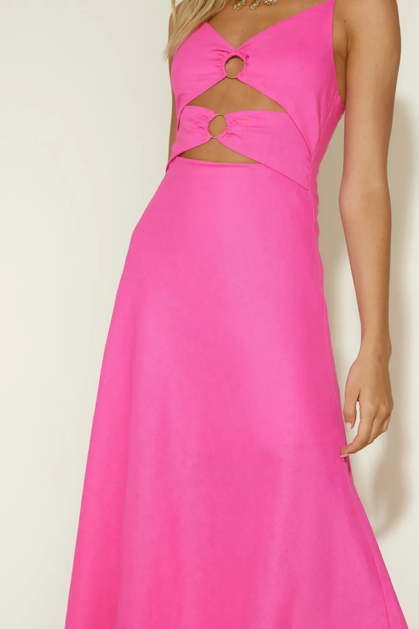 Cocktail Dresses|Summer Dresses>Hello Molly Cancel My Plans Maxi Dress Pink