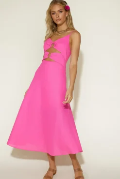 Cocktail Dresses|Summer Dresses>Hello Molly Cancel My Plans Maxi Dress Pink