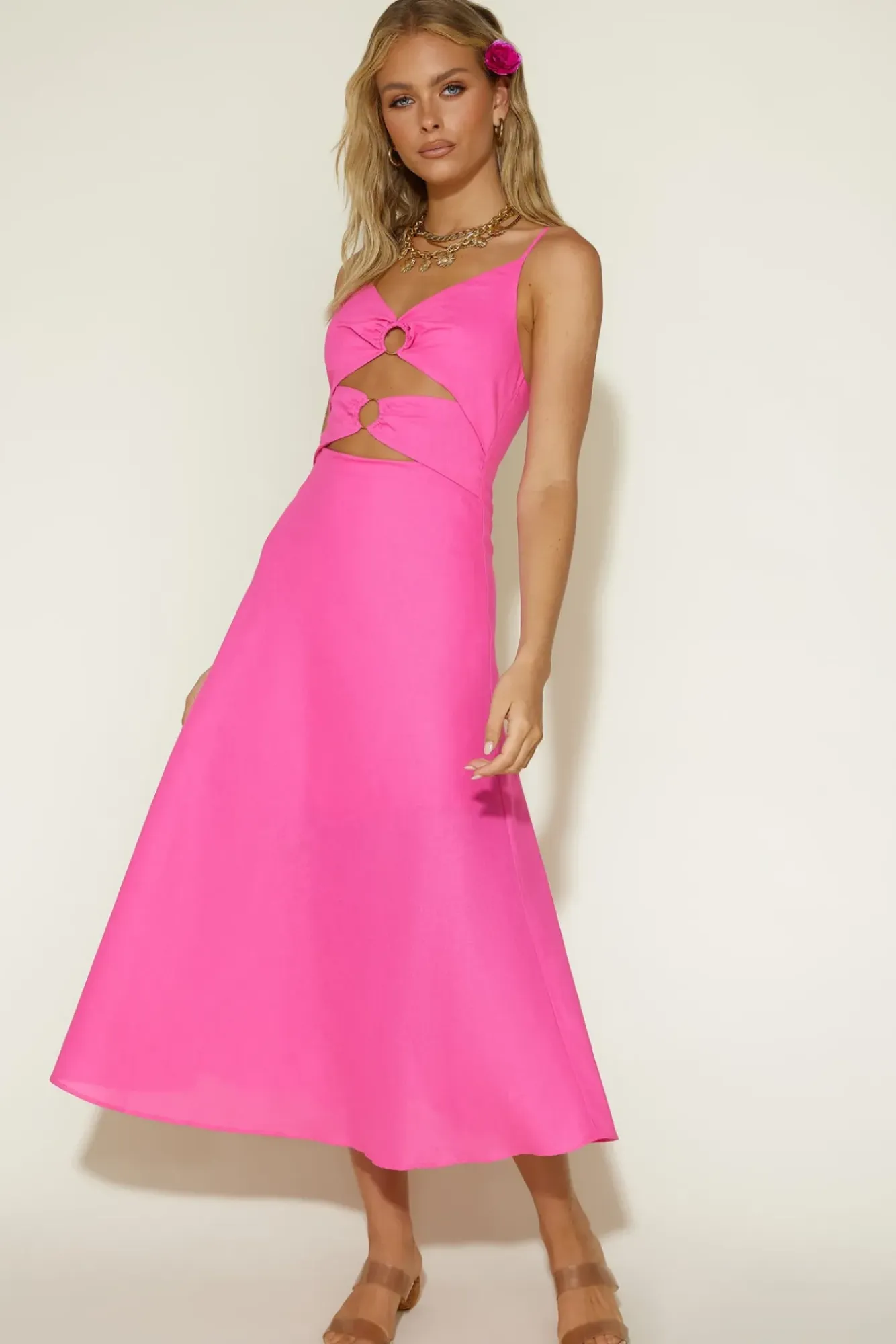 Cocktail Dresses|Summer Dresses>Hello Molly Cancel My Plans Maxi Dress Pink