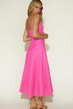 Cocktail Dresses|Summer Dresses>Hello Molly Cancel My Plans Maxi Dress Pink