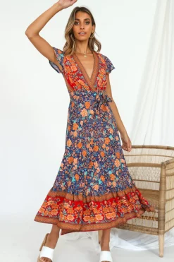 Spring Break Dresses|Bump Friendly>Hello Molly Candid Midi Dress Navy