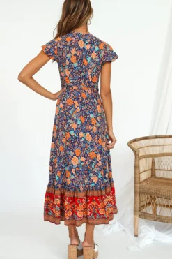 Spring Break Dresses|Bump Friendly>Hello Molly Candid Midi Dress Navy