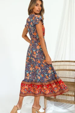 Spring Break Dresses|Bump Friendly>Hello Molly Candid Midi Dress Navy