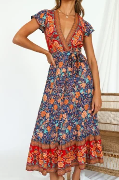 Spring Break Dresses|Bump Friendly>Hello Molly Candid Midi Dress Navy