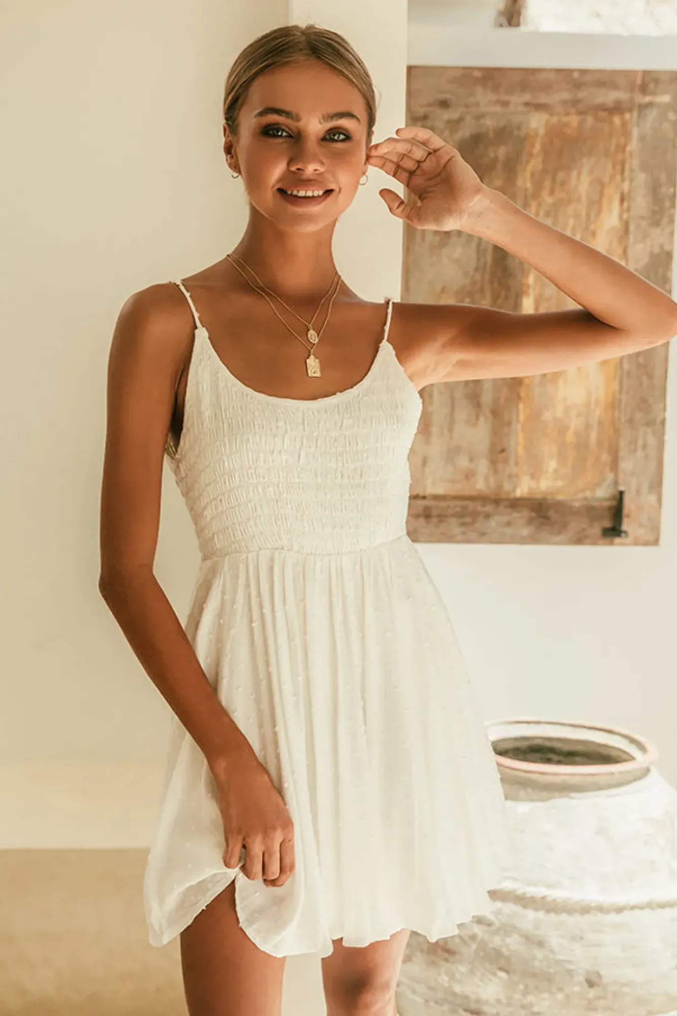 Spring Break Dresses|Casual Dresses>Hello Molly Candlelight Dress White