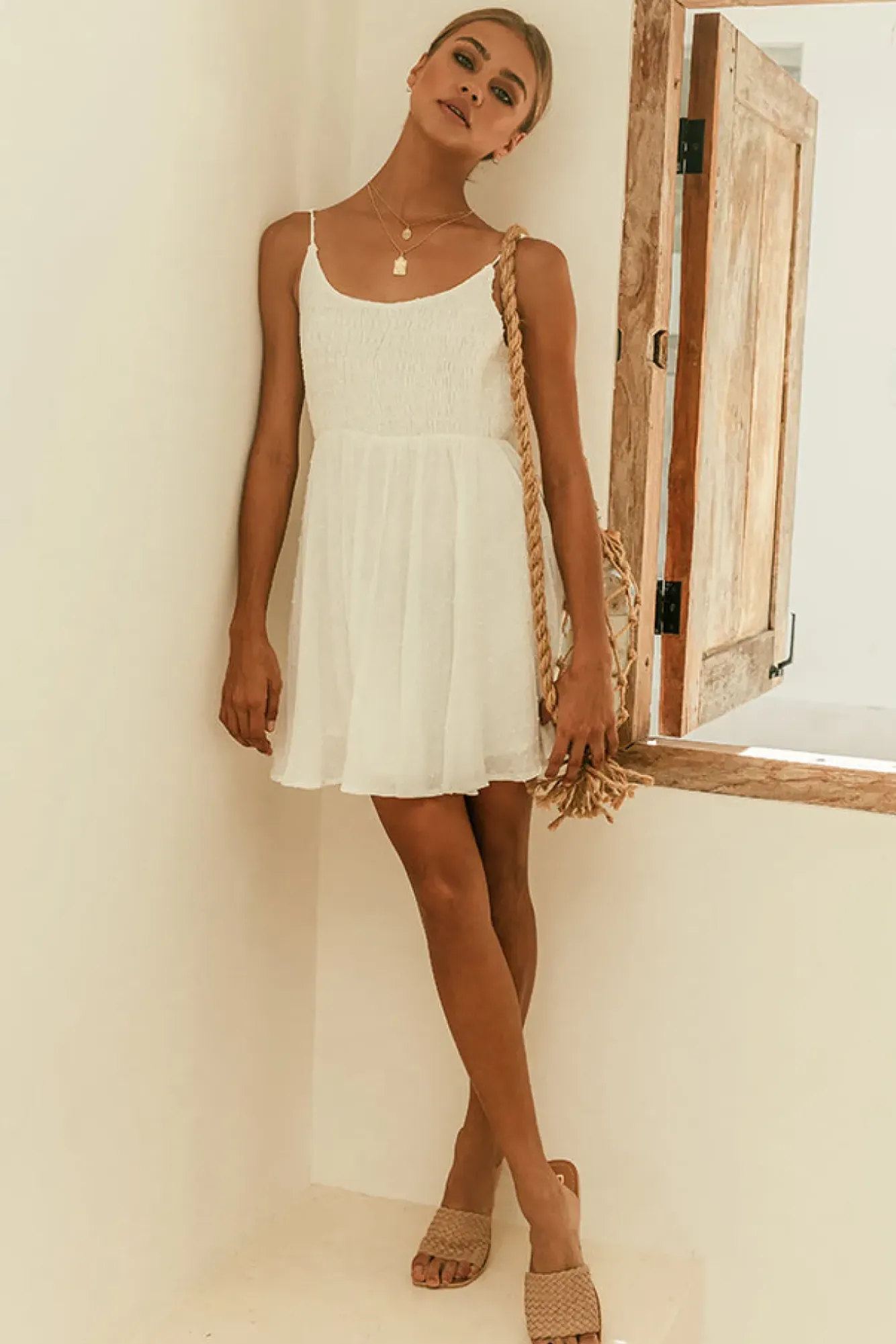 Spring Break Dresses|Casual Dresses>Hello Molly Candlelight Dress White