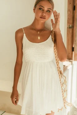 Spring Break Dresses|Casual Dresses>Hello Molly Candlelight Dress White