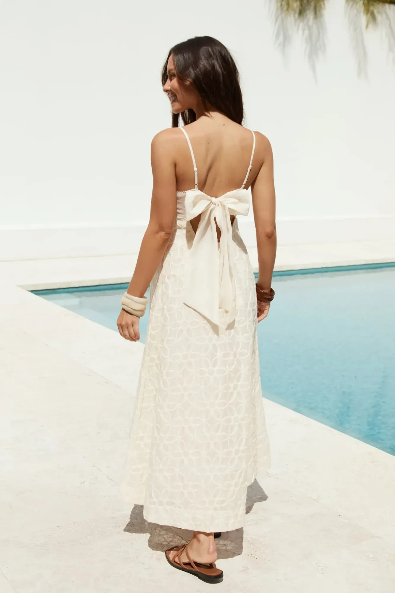Vacation Dresses|Brunch Dresses>Hello Molly Caramel Skies Maxi Dress Cream
