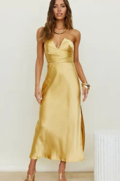 Wedding Guest Dresses|Formal Dresses>Hello Molly Caraway Maxi Dress Gold