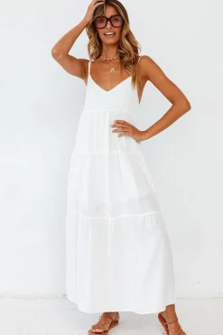 Spring Break Dresses|Bump Friendly>Hello Molly Carbell Maxi Dress White