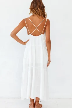 Spring Break Dresses|Bump Friendly>Hello Molly Carbell Maxi Dress White