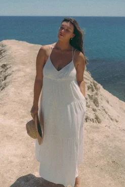 Spring Break Dresses|Bump Friendly>Hello Molly Carbell Maxi Dress White