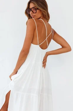 Spring Break Dresses|Bump Friendly>Hello Molly Carbell Maxi Dress White