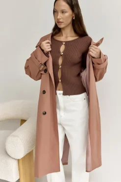 Cardigans|Cropped>Hello Molly Cardos Cardigan Brown