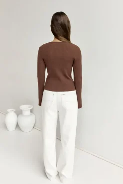 Cardigans|Cropped>Hello Molly Cardos Cardigan Brown