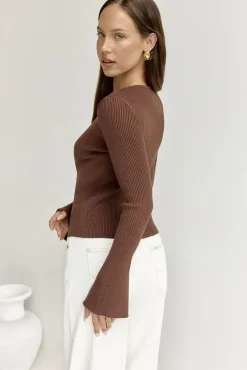 Cardigans|Cropped>Hello Molly Cardos Cardigan Brown