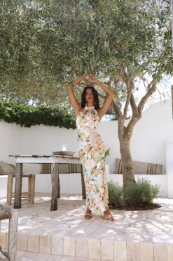 Cocktail Dresses|Vacation Dresses>Hello Molly Carnival Fun Maxi Dress Yellow