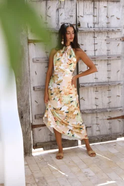 Cocktail Dresses|Vacation Dresses>Hello Molly Carnival Fun Maxi Dress Yellow